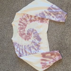 Tie Dye Cropped Crew Neck